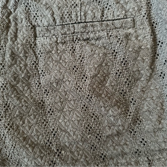 Free People Shorts Washed Black Lace Eyelet Lined 100% Cotton Snap Fly Closure - Picture 12 of 16